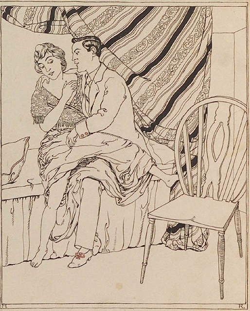 Amorous Scene by Hans Rewald, c.1910